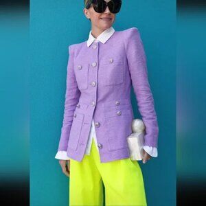 Veronica Beard Corey Dickey Blazer Jacket Lilac size XS 0/2